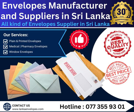 A4 size envelope price in Sri Lanka